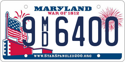 MD license plate 9MD6400