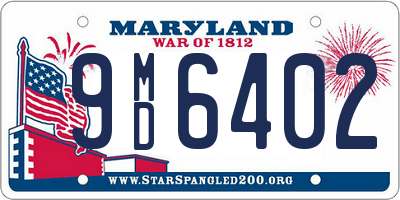 MD license plate 9MD6402