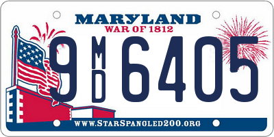 MD license plate 9MD6405