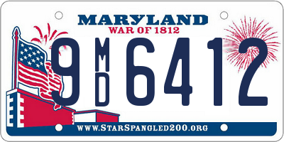 MD license plate 9MD6412