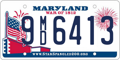 MD license plate 9MD6413