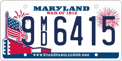 MD license plate 9MD6415