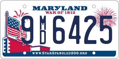 MD license plate 9MD6425