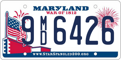 MD license plate 9MD6426