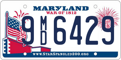 MD license plate 9MD6429