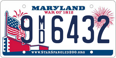 MD license plate 9MD6432