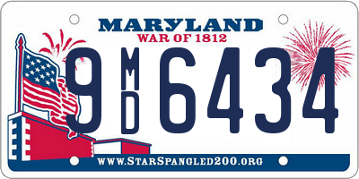 MD license plate 9MD6434