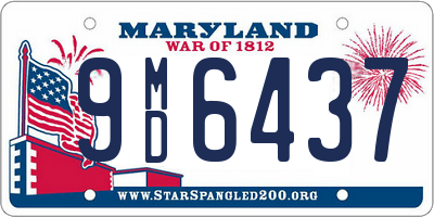 MD license plate 9MD6437