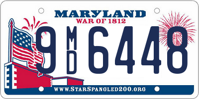 MD license plate 9MD6448