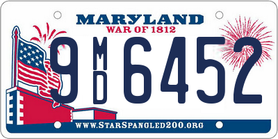 MD license plate 9MD6452