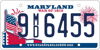 MD license plate 9MD6455