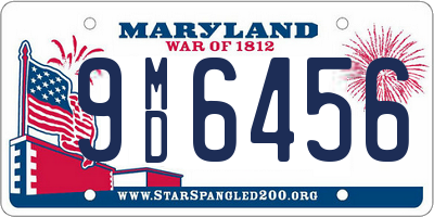 MD license plate 9MD6456