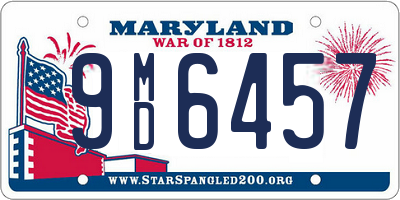 MD license plate 9MD6457