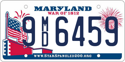 MD license plate 9MD6459