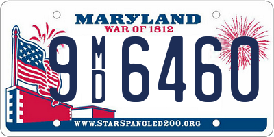 MD license plate 9MD6460