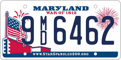 MD license plate 9MD6462