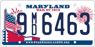 MD license plate 9MD6463