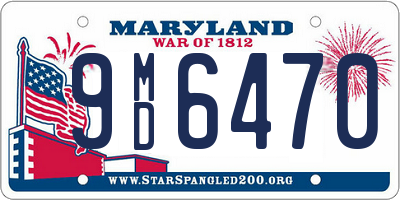 MD license plate 9MD6470