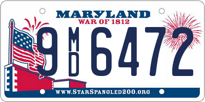 MD license plate 9MD6472