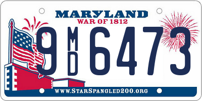 MD license plate 9MD6473