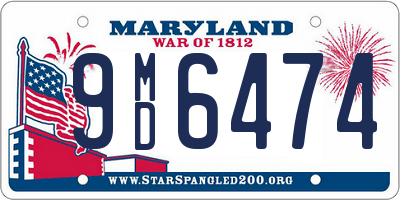 MD license plate 9MD6474