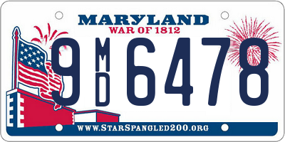 MD license plate 9MD6478