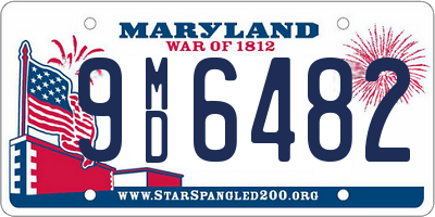 MD license plate 9MD6482