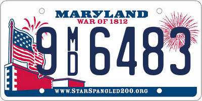 MD license plate 9MD6483