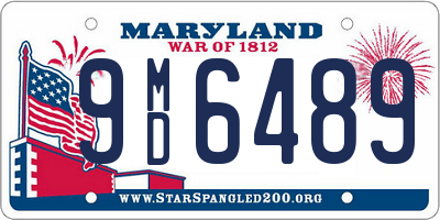 MD license plate 9MD6489