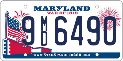 MD license plate 9MD6490