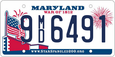 MD license plate 9MD6491