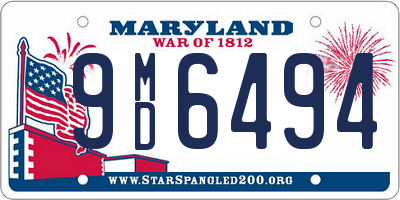 MD license plate 9MD6494