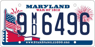 MD license plate 9MD6496