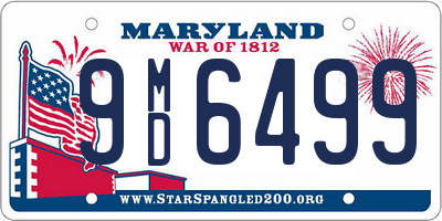 MD license plate 9MD6499