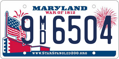 MD license plate 9MD6504