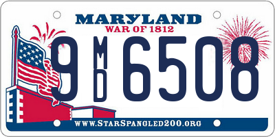 MD license plate 9MD6508