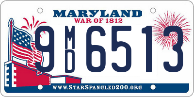 MD license plate 9MD6513