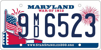 MD license plate 9MD6523