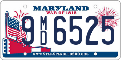 MD license plate 9MD6525