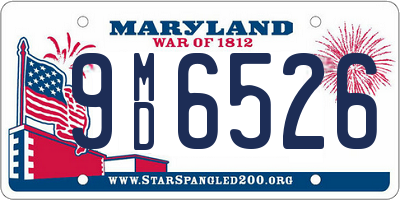 MD license plate 9MD6526