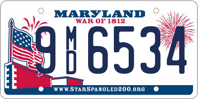 MD license plate 9MD6534