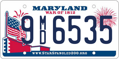 MD license plate 9MD6535