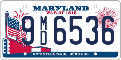 MD license plate 9MD6536