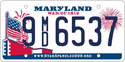 MD license plate 9MD6537