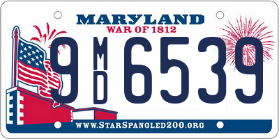 MD license plate 9MD6539