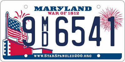 MD license plate 9MD6541