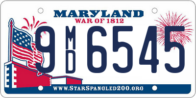 MD license plate 9MD6545