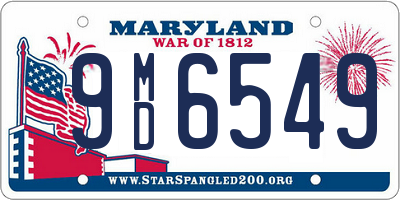 MD license plate 9MD6549