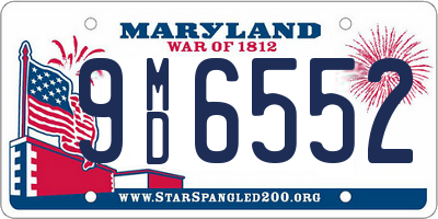 MD license plate 9MD6552