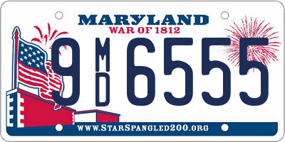 MD license plate 9MD6555